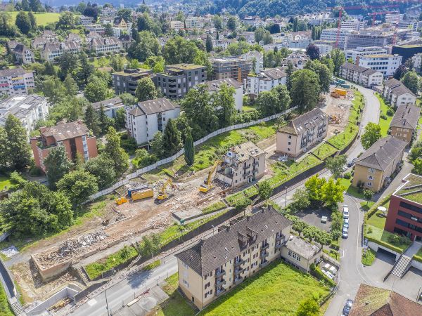 Luzern > Aushub und Rückbau Libellenstrasse