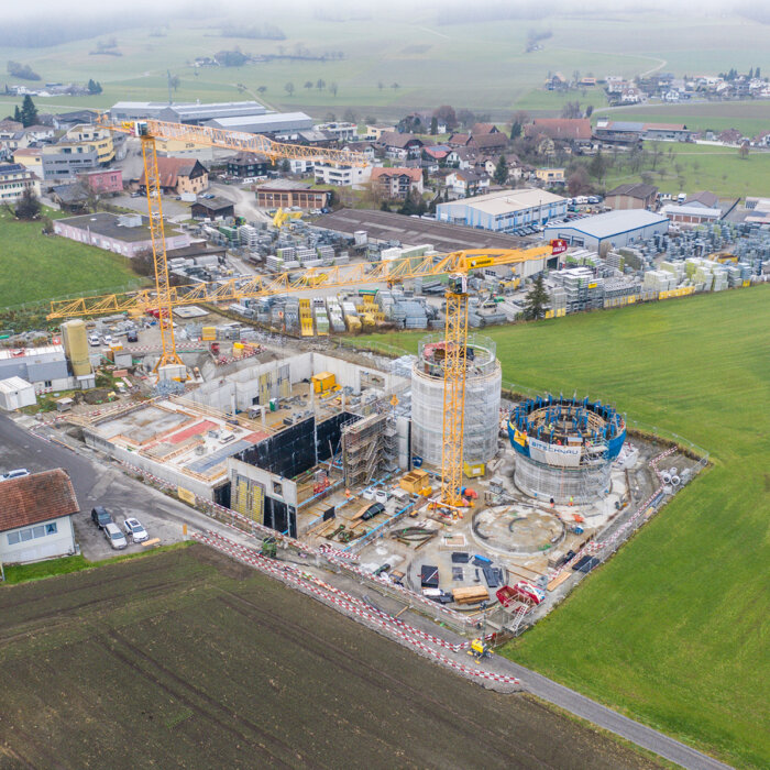 Aregger Hochbau Rickenbach Neubau Biogasanlage Huebmattstrasse
