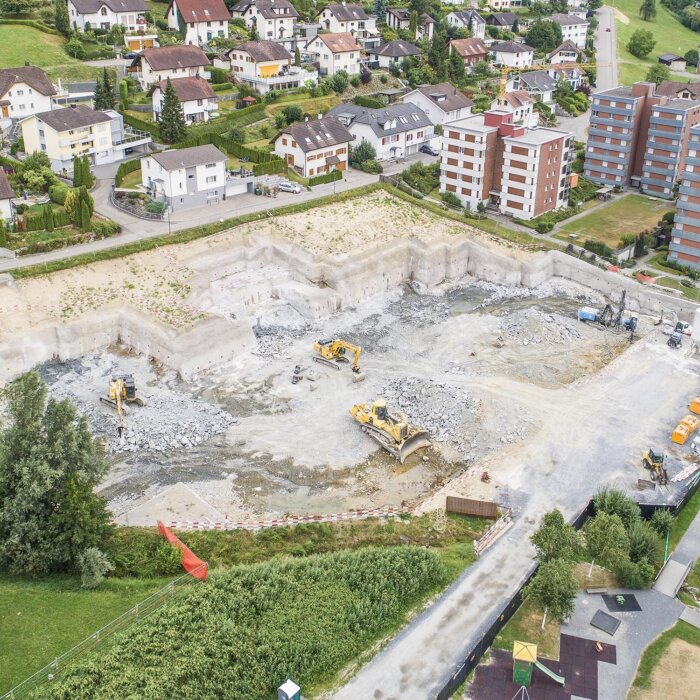 01 tiefbau dierikon chlihus 2 aushub