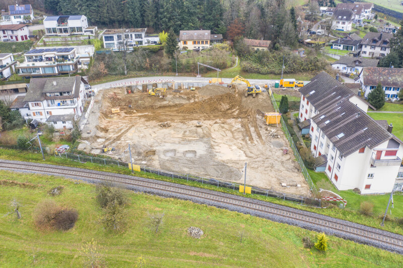 Aregger Tiefbau Oftringen Lindenpark Aushub 01