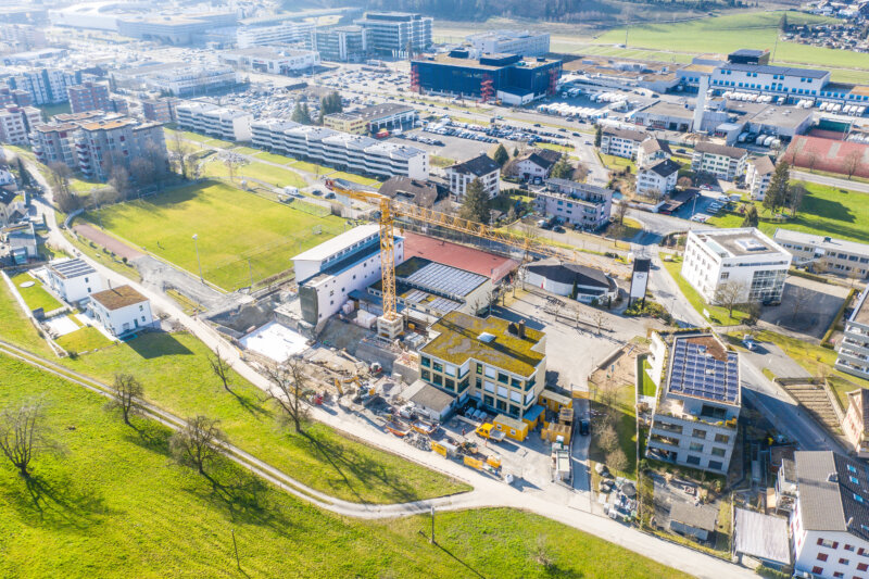 Aregger Tiefbau Dierikon Schulanlage Aushub Erweiterung 01