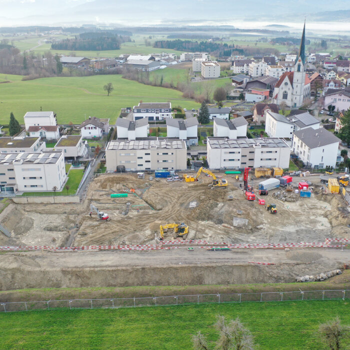 Aregger Tiefbau Hildisrieden 5 MFH Hinterdorf Aushub