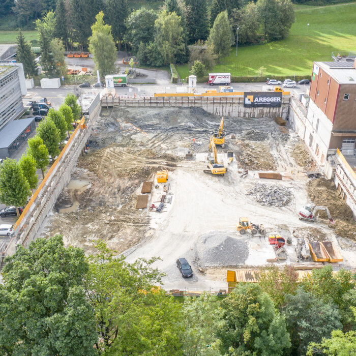 Aregger Tiefbau Luzern Garage LUEG Aushub