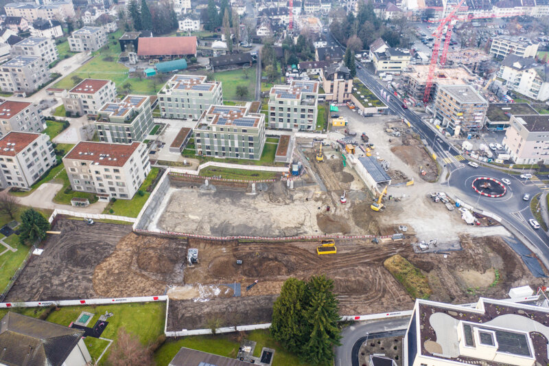 Aregger Tiefbau Sursee WUEB Muenster Vorstadt Aushub