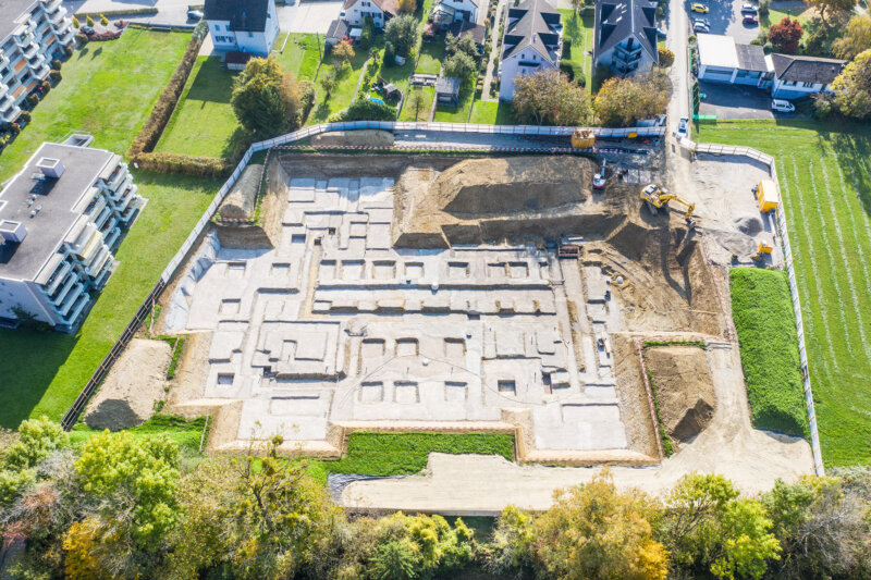 Aregger Tiefbau Wangen bei Olten 4 MFH Muhrmatt Aushub 01