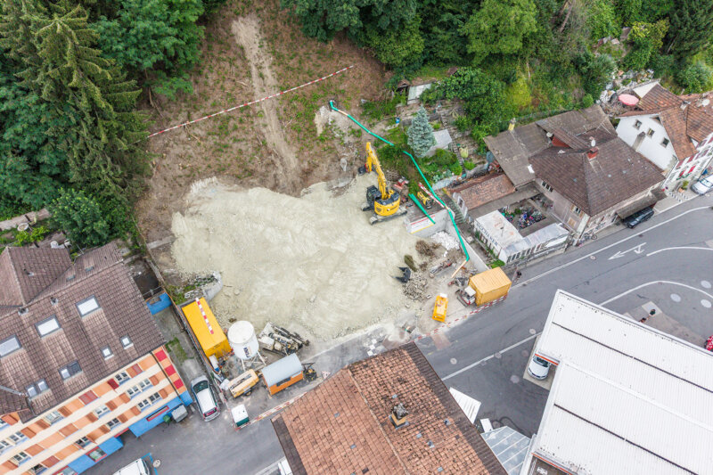 Aregger Tiefbau luzern aushub mfh lindenstrasse