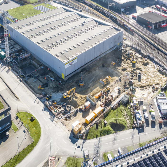 Aregger Tiefbau Referenzen rothenburg aushub cargo logistikcenter