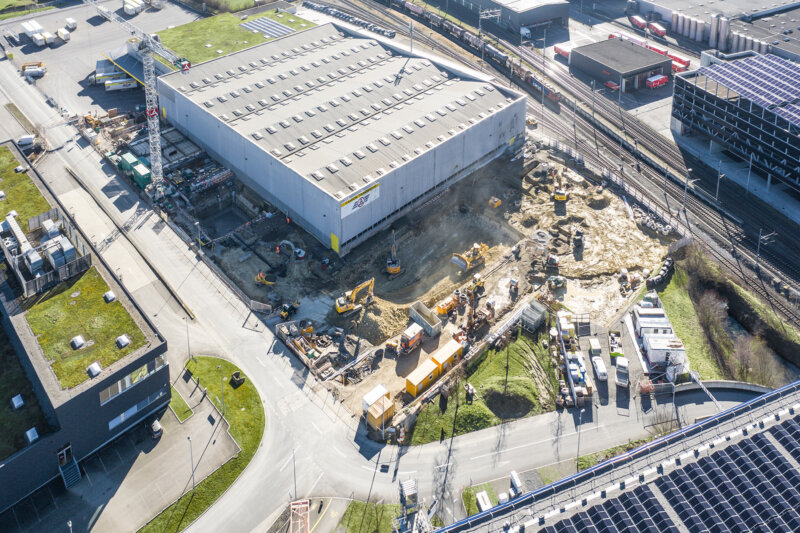 Aregger Tiefbau Referenzen rothenburg aushub cargo logistikcenter