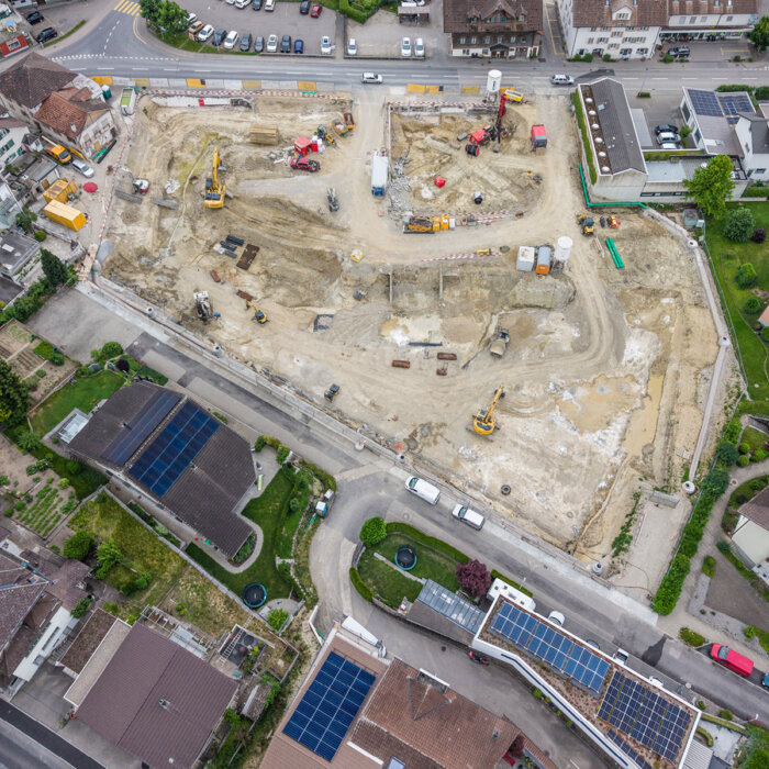 Aregger Tiefbau ruswil aushub wueb dorfkern suedwest