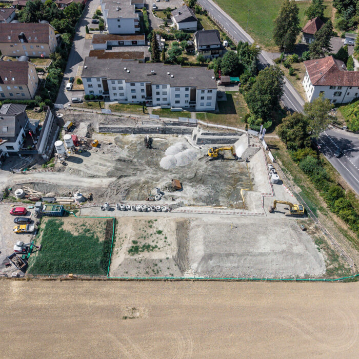 Aregger Tiefbau uerkheim aushub 2 mfh wohnen im alter