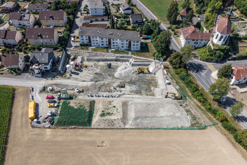 Aregger Tiefbau uerkheim aushub 2 mfh wohnen im alter