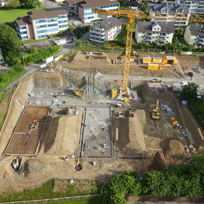 01 tiefbau buchrain balzenhof aushub wohnueberbauung